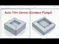 Solid Edge Sheet Metal Auto Trim Conner using Contour Flange Convert Solid to Sheet Metal