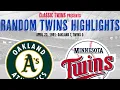 Random Game Highlights Oakland A s 7 Minnesota Twins 5 1991