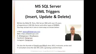 MS SQL Server DML Triggers Insert Update Delete
