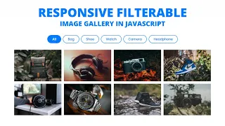 Responsive Filterable Image Gallery using HTML CSS JavaScript