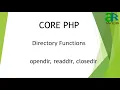 - opendir readdir closedir in PHP PHP Directory Functions