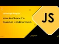 Javascript Program to Check if a Number is Odd or Even