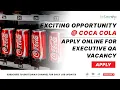 Exclusive Job Coca Cola Hiring - Applications Open For Limited Time