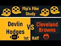 Film Study how does Devlin Hodges perform against the Browns in the first half