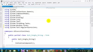 How to split single string into array of the strings through Regular expression in C NET 2012