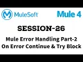 MuleSoft Mule ESB 4 Session 26 Mule Error Handling part-2 On error continue and try block