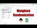 Randomly Select Values by Weights - Google Sheets Troubleshooting