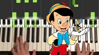 Download Pinocchio - When You Wish Upon a Star (Piano Tutorial Lesson) MP3