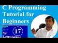 C Language Tutorial for Beginners For Loop Examples