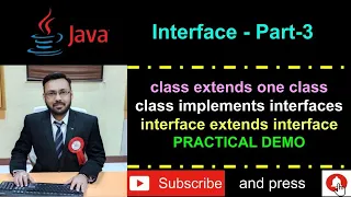 Interface in Java - Part-3 Class implements more than one interface interface extends interface