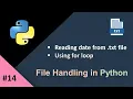 Reading File Using For Loop Python Python File Handling Tutorial