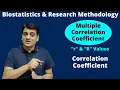 Part 18 Multiple Correlation of Coefficient r and R Calculation Biostatistics RM