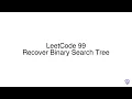 LeetCode 99 Recover Binary Search Tree