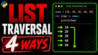 Python List Traversal Explained 4 Ways to Traverse a List for loop while index enumerate