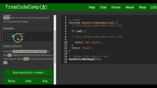 Comparison with the Strict Inequality Operator freeCodeCamp Basic Javascript