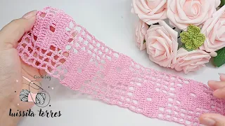 ¡Quedarás Encantada!🥰¡FACILÍSIMO Y HERMOSO! Crochet en Minutos!🌸Punto Súper Fácil🧶PASO A PASO
