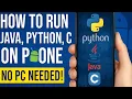 Java python c code run in mobile Java python c code run in acode app
