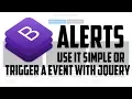 Bootstrap 4 1 - Alerts use it simple or trigger a event with jQuery