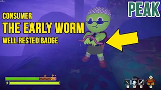 How to Consumer The Early Worm in PEAK for the Well Rested Badge Where to Find Early Worm