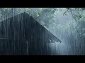 Download Lagu Sleep Instantly Within 3 Minutes with Heavy Rain \u0026 Thunder on Ancient House in Foggy Forest at Night