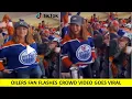 Oilers fan flashes crowd oilers fan flashes crowd unedited edmonton oilers fan flash