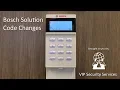 BOSCH How to change codes on Bosch Solution Alarm Systems