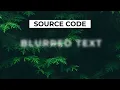 Text Focus Blur Effect using HTML and CSS CSS Text Blur