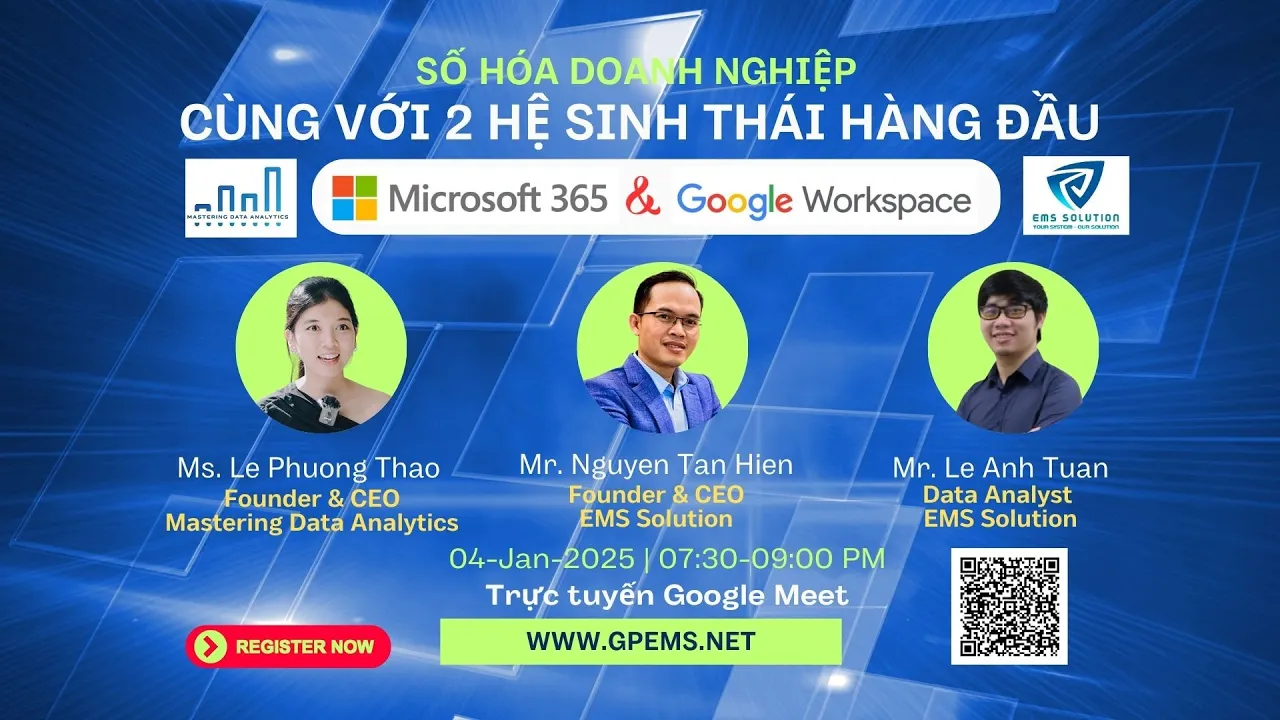 Outline Video WS2501 01 Giới thiệu Microsoft 365 và Google Workspace - Số hóa quy trình doanh nghiệp