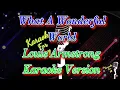 Lagu What A Wonderful World - Louis Armstrong (Karaoke Version)