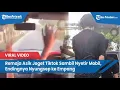 Remaja Asik Joget Tiktok Sambil Nyetir Mobil, Endingnya Nyungsep ke Empang