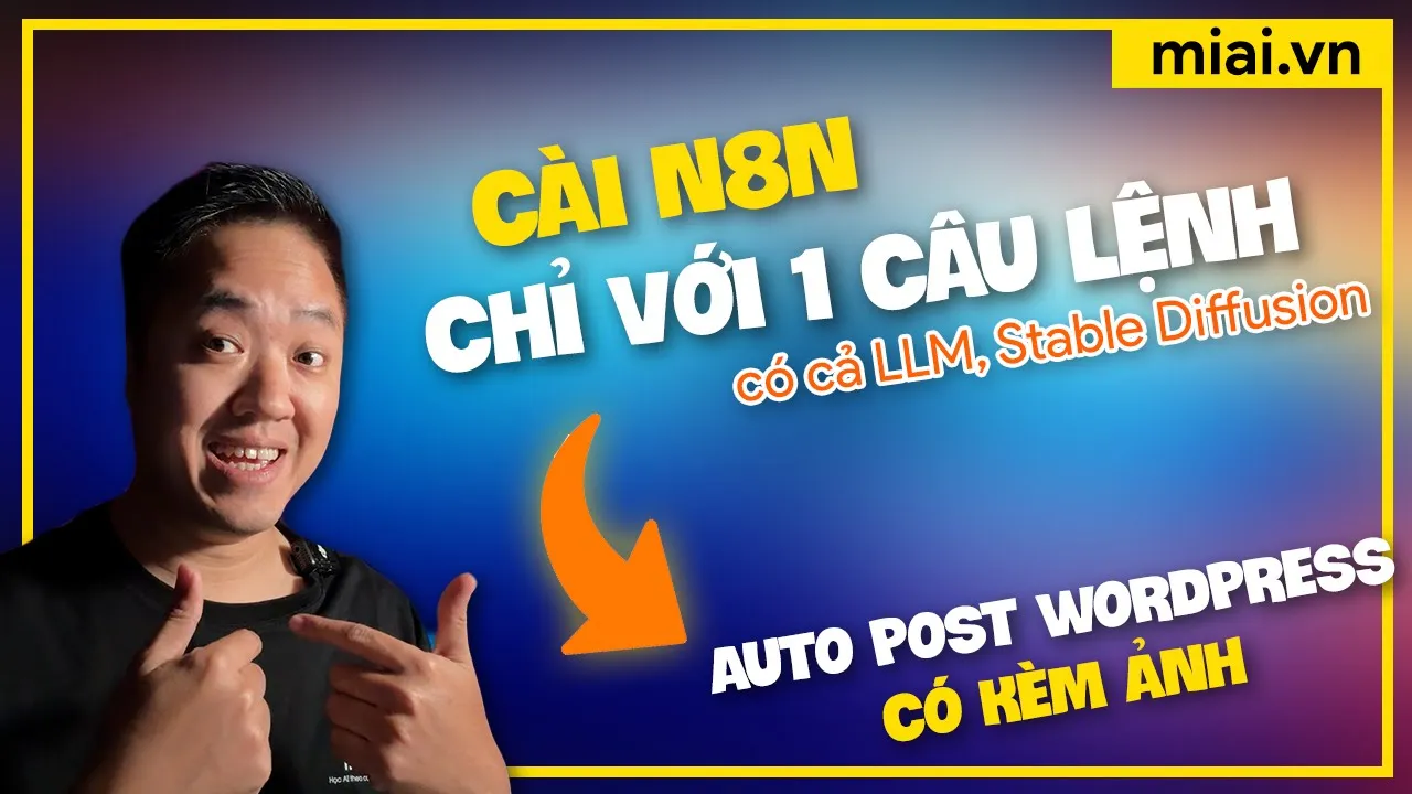 Outline Video Cài đặt n8n, viết truyện, sinh ảnh bằng AI trên máy chủ “cực nhanh” với duy nhất 1 câu lệnh - Mì AI