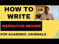 How to Write a Narrative Literature Review for Academic Journals