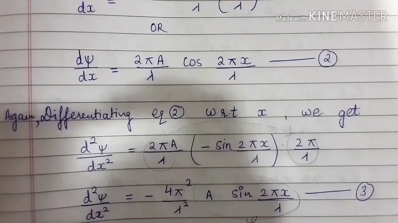 Derive Schrodinger wave equation B.Sc. chemistry