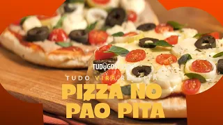 Esqueça a massa tradicional: faça esta pizza com pão pita para um lanche rápido e irresistível