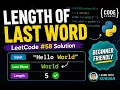 Length of Last Word LeetCode 58 Python Solution Beginner Friendly Easy CodeSphereLabs