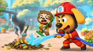 Fire in Treehouse Village | Safety Rules | Police Rescue | Sheriff Labrador | Cartoon | BabyBus