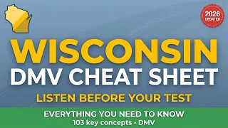 Wisconsin DMV Permit Test 2026 The 103 Facts You MUST Know Full Study Guide