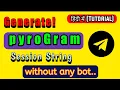 How To Create Pyrogram Session String Get Pyrogram session string Technology Rk