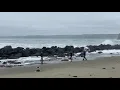 Wave Jumps the Jetty at Coos Bay