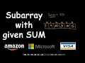Subarray with given sum