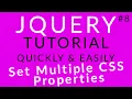 jQuery Tutorial 8 jQuery css Method Set Multiple CSS Properties Ujjwal Technical Tips