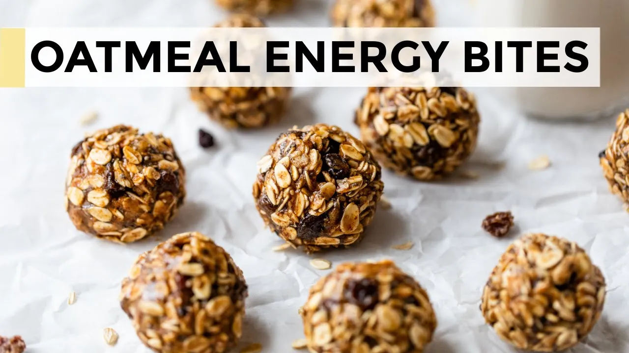 ENERGY BALLS   no-bake oatmeal raisin energy bites