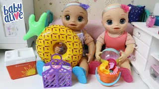 GÊMEAS NINA E HANNA SE ARRUMANDO PRA PASSAR A MANHÃ NA PRAIA