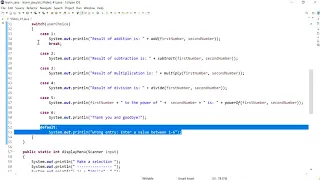 Java 41 Using default and break in switch statements