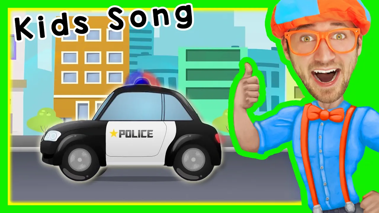 Police Cars for Children with Blippi | Songs for Kids Police Cars for Children with Blippi | Songs for Kids