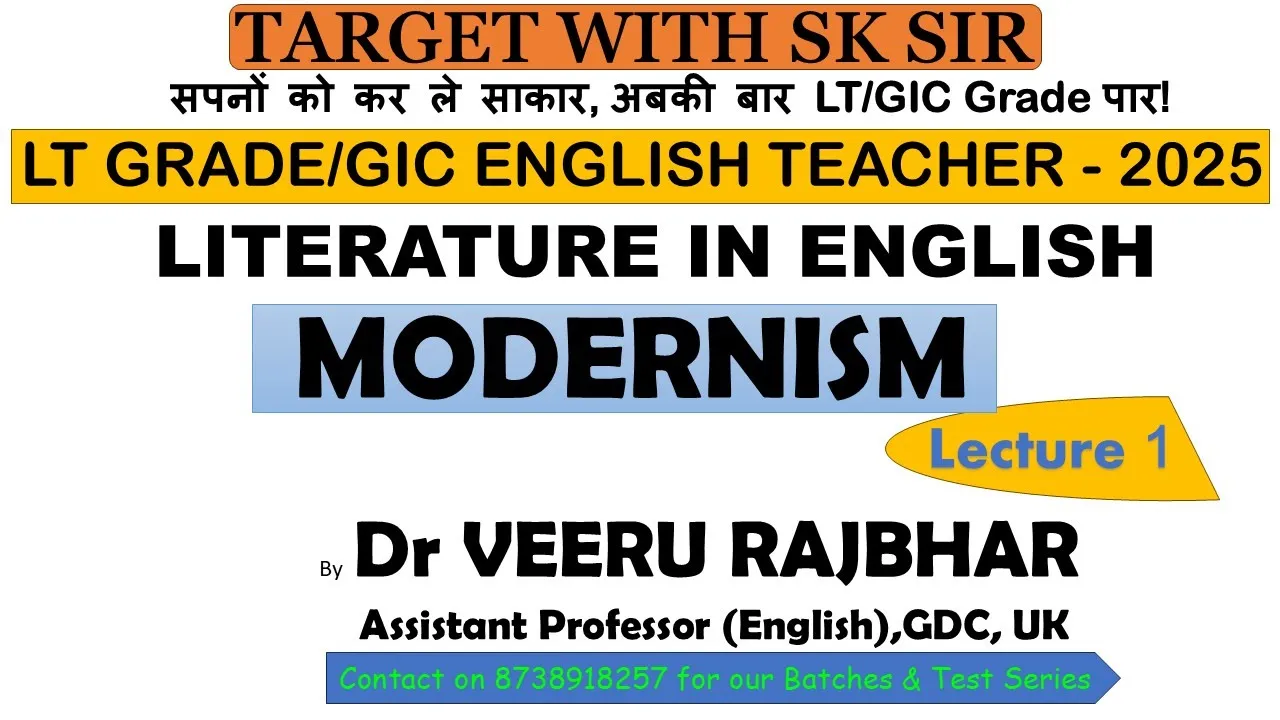 Modernism Lecture 1