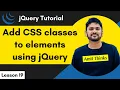19 jQuery - Add CSS Class jQuery Tutorial for Beginners 2024 Amit Thinks