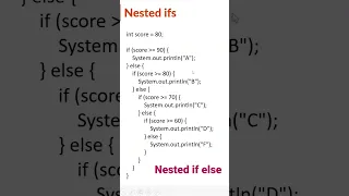 nested if else in java