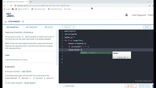17 Replacing Characters of Sentence python nxt wave