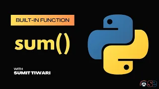 sum function in python python built-in functions Python Live Session